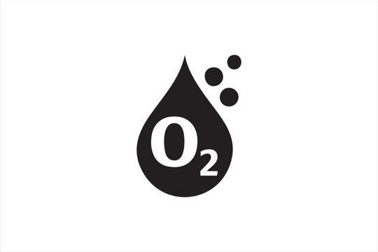 Water and oxygen symbol for eco campaigns, health visuals, and digital layouts
