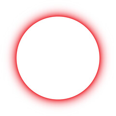 Minimalist Red Circle Outline on Black Background  Graphic Design Element