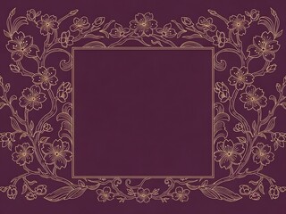 Elegant floral frame with blank space for design or text elements