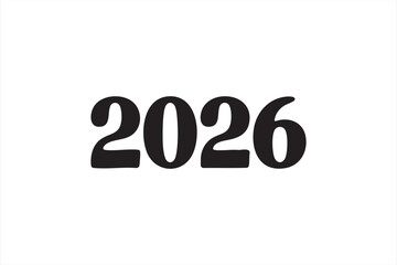 Modern 2026 number graphic for annual reports, print materials, and web banners
