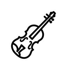 Obraz premium Elegant musical instrument illustration, classic violin icon, perfect for music projects