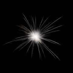 Fototapeta premium Bright firework burst against black night sky