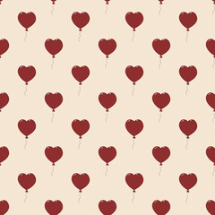Cute Heart Shaped Balloon Pattern