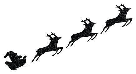 Strong dynamic motion illustration Traditional Christmas wildlife design Great for storytelling graphics