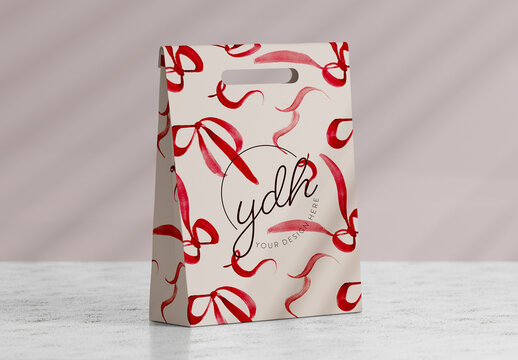 Paper Gift Bag Mockup