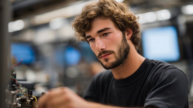 A researcher adjusting superconducting coils on a cryogenic motor prototype, cold vapor drifting across the room as instruments display near-zero resistance — futuristic motor development,
