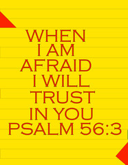 Bible Verses about Faith "  When I am afraid, I will trust in You Psalm 56:3 "
