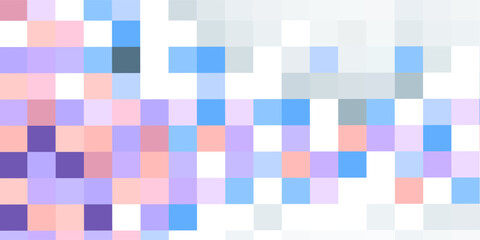 Abstract digital gray white background with mesh of squares or pixel. Mosaic. Geometric template. White space for your text or design.