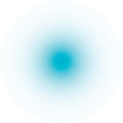 Vibrant Cyan Circle on Black Background