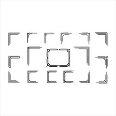 Elegant Set of Borders and Corners Vector Illustrations &ndash; Decorative Frames for Design vector.