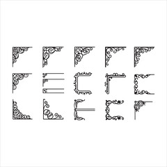 Elegant Set of Borders and Corners Vector Illustrations &ndash; Decorative Frames for Design vector.