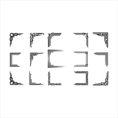 Elegant Set of Borders and Corners Vector Illustrations &ndash; Decorative Frames for Design vector.