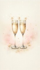 Champagne glasses celebration toast cheers sparkling wine drink alcohol party event occasion wedding anniversary