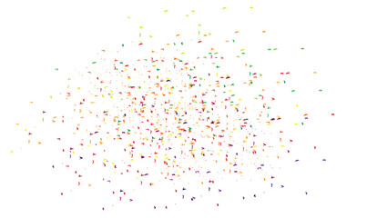 colorful confetti particles falling over white background, happy new year colorful confetti particles vector illustration, Christmas colorful confetti particles vector set, drop grunge, decoration, 