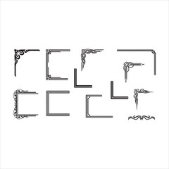 Elegant Set of Borders and Corners Vector Illustrations &ndash; Decorative Frames for Design vector.