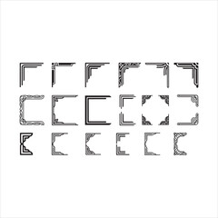 Elegant Set of Borders and Corners Vector Illustrations &ndash; Decorative Frames for Design vector.