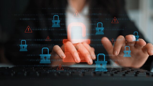 Digital security concept illustrating a cybersecurity breach, with a red unlocked padlock indicating data exposure among secure systems, emphasizing system vulnerability and risk Marrow - Powered by Adobe