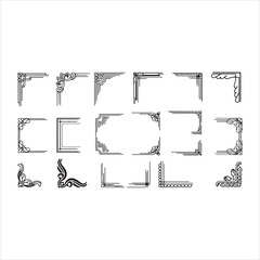 Elegant Set of Borders and Corners Vector Illustrations &ndash; Decorative Frames for Design vector.