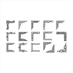 Elegant Set of Borders and Corners Vector Illustrations &ndash; Decorative Frames for Design vector.