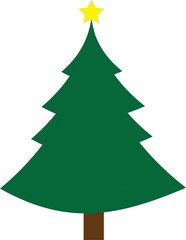 Obraz premium christmas tree, with a star on the top of tree