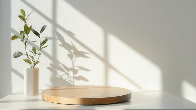 Modern office lobby interior with wooden reception desk and large window facade showing cityscape - Powered by Adobe