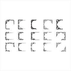 Elegant Set of Borders and Corners Vector Illustrations &ndash; Decorative Frames for Design vector.