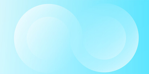 Minimalist banner background, pastel colorful, Light Blue gradations. Circle effect style geometric, abstract background. Vector Illustration