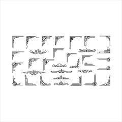 Elegant Set of Borders and Corners Vector Illustrations &ndash; Decorative Frames for Design vector.