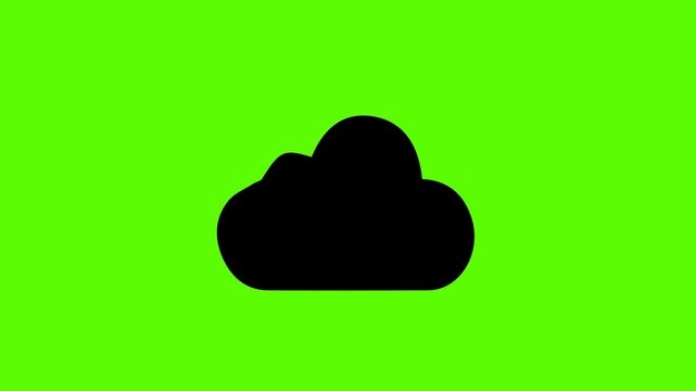 Black cloud made of shapes with a scaling effect.