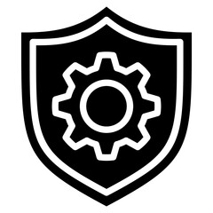 Shield Gear  Icon Element For Design