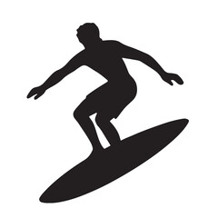 Silhouette of a surfer riding a wave surfing ocean