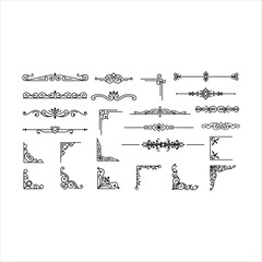 Elegant Set of Borders and Corners Vector Illustrations &ndash; Decorative Frames for Design vector.