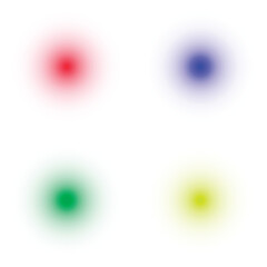 Abstract Gradient Circles Red Blue Green Yellow Color Palette