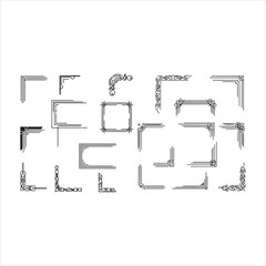 Elegant Set of Borders and Corners Vector Illustrations &ndash; Decorative Frames for Design vector.