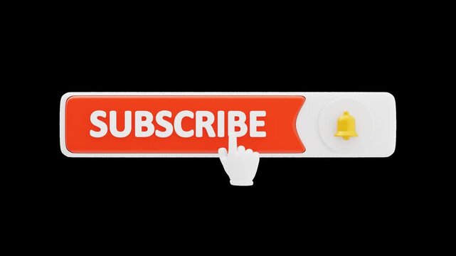 3D YouTube Subscribe Button | Alpha Channel