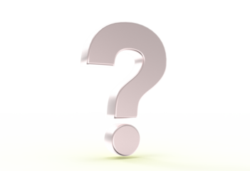 3D Question Mark Icons On Transparent Background. oncept of curiosity and inquiry, isolated on white background