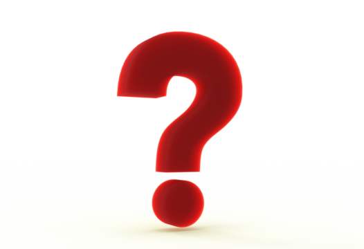 3D Question Mark Icons On Transparent Background. oncept of curiosity and inquiry, isolated on white background