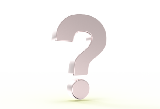 3D Question Mark Icons On Transparent Background. oncept of curiosity and inquiry, isolated on white background