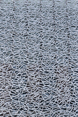 Steel metal lines structure background.