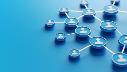 Dynamic social network connections for collaborative teamwork and global business reach on blue