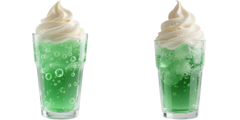 メロンソーダフロート　アイス　飲み物