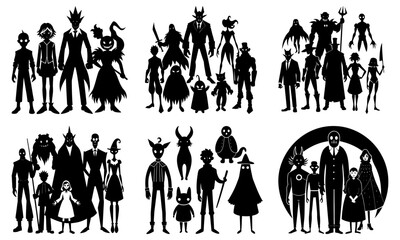 Silhouette Cartoon Characters