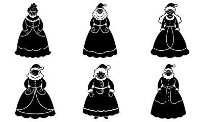 Mrs. Claus Silhouette Collection