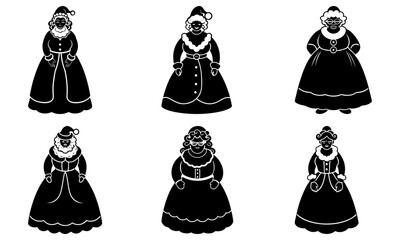 Mrs. Claus Silhouettes