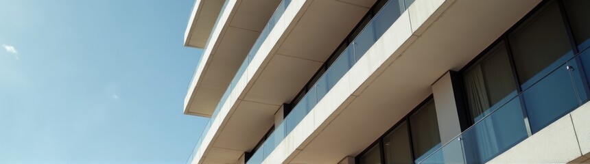 Fototapeta premium View of a building with a clock on the outside of it