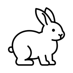 Rabbit icon, symbolizing gentleness, fertility, luck, innocence, and nature themes. Ideal for children’s content, spring designs, pet topics, wildlife illustrations, and seasonal materials.
