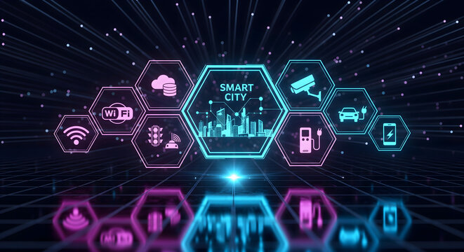 Experience the future with interconnected cityscapes, featuring intelligent technologies and seamless connectivity for a smarter, sustainable urban lifestyle