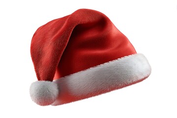 Santa hat isolated on white background, a festive symbol of christmas cheer