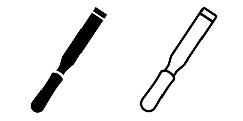 Chisel set icon isolated on white background.