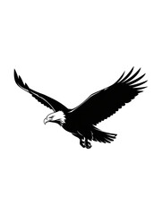 Powerful Bald Eagle in Flight Vector Illustration